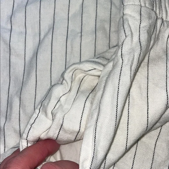 A New Day Wide Leg Mid Rise Striped Linen Pants Size XL | NWOT - Picture 5 of 6